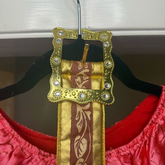 Sz 4 Disney Elena of Avalon Red and Gold Dress Costume - Picture 3 of 12